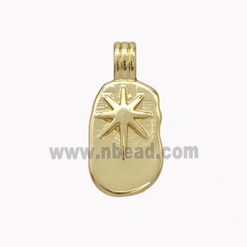 Copper Star Pendant Gold Plated