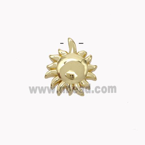 Copper Sun Pendant Gold Plated