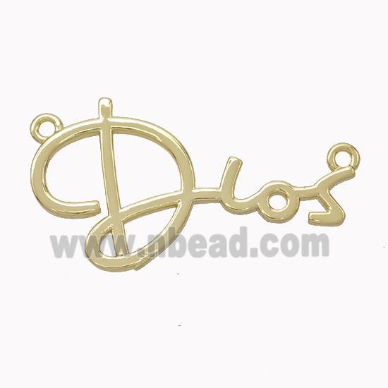 Copper Dios Pendant Gold Plated