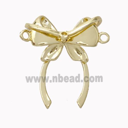 Copper Bowknot Pendant Gold Plated