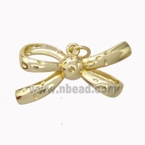 Copper Bowknot Pendant Gold Plated