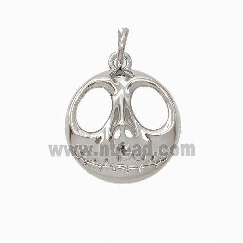 Halloween Mask Charms Copper Pendant Platinum Plated