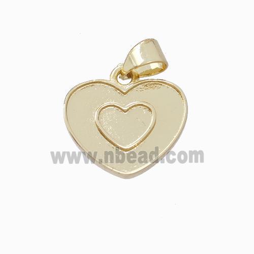 Copper Heart Pendant Double Gold Plated