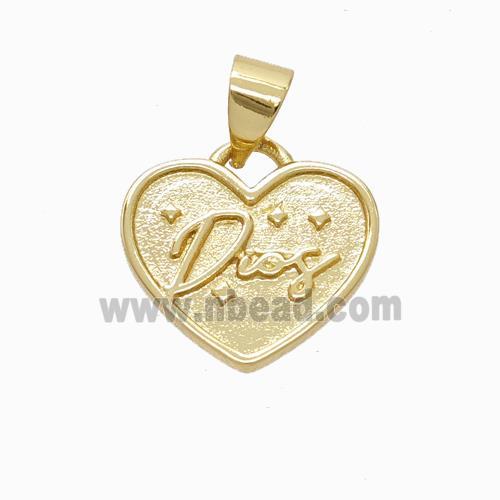 Copper Heart Pendant Dios Gold Plated