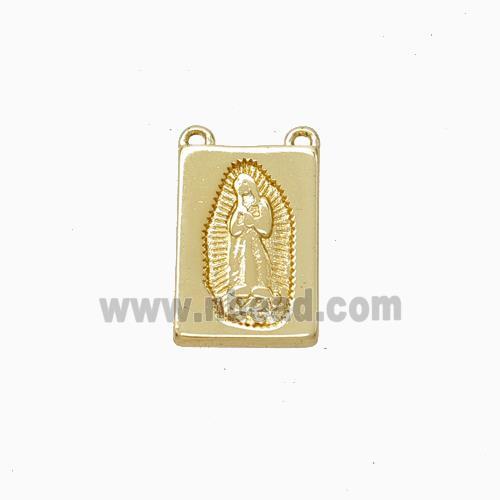 Jesus Charms Copper Pendant 2loops Gold Plated