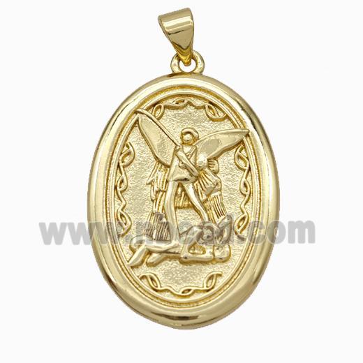 Adam and Eve Charms Copper Pendant Gold Plated