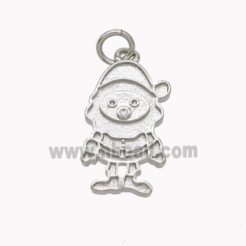 Christmas Gingerbread Man Charms Copper Pendant Platinum Plated