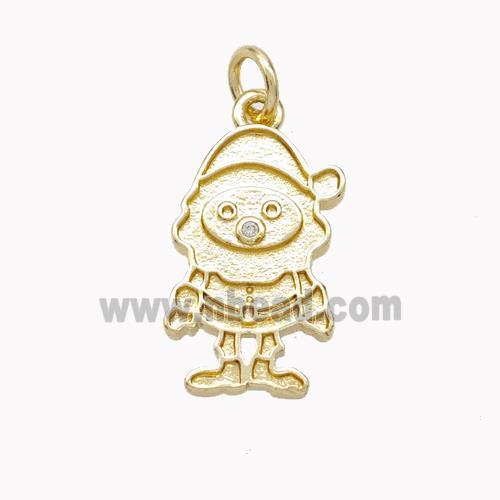 Christmas Gingerbread Man Charms Copper Pendant Gold Plated