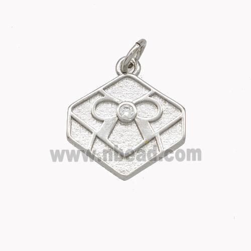 Christmas Gift Charms Copper Pendant Platinum Plated