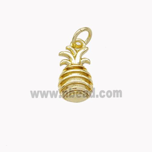 Copper Pineapple Pendant Gold Plated