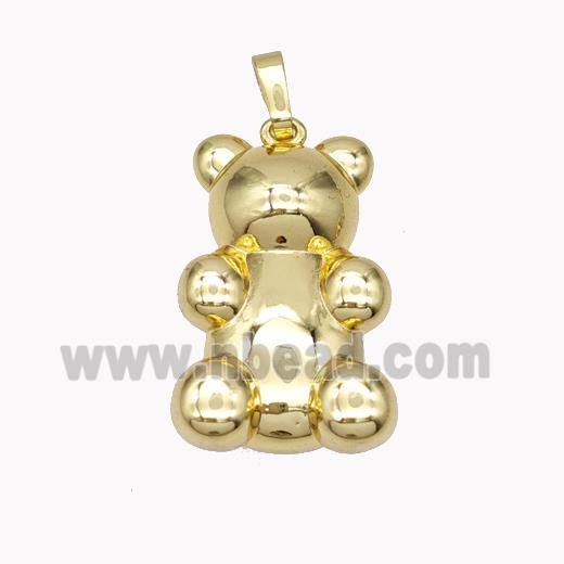 Copper Bear Pendant Gold Plated