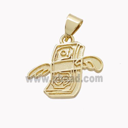 Copper CashMoney Pendant Gold Plated