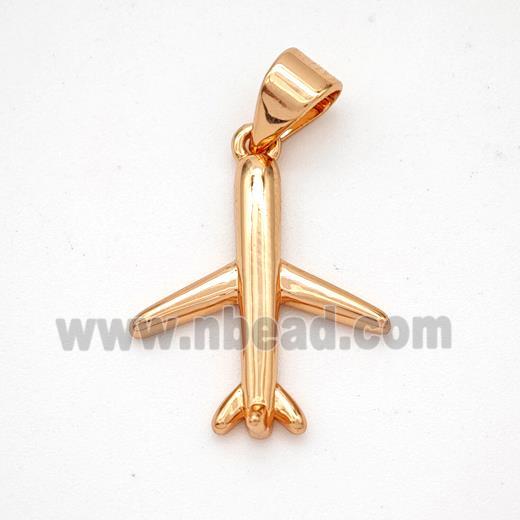 Copper Airplane Pendant Rose Gold