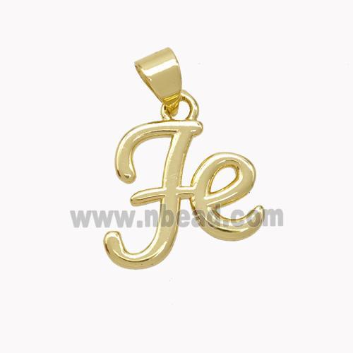 Copper Fe Pendant Gold Plated