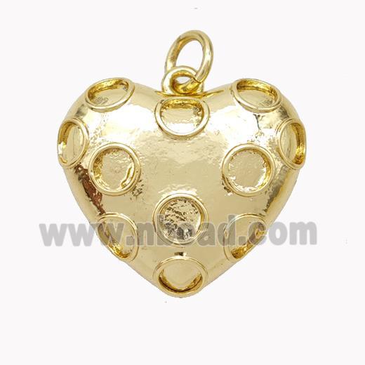 Copper Heart Pendant Gold Plated