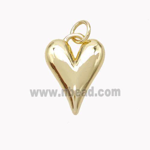 Copper Heart Pendant Gold Plated