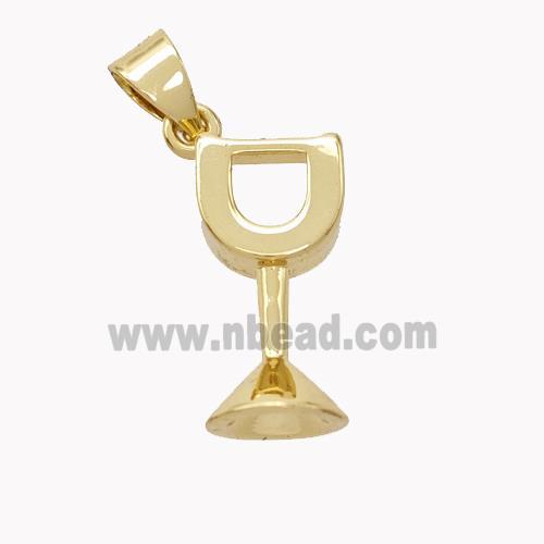 Copper WineCup Pendant Gold Plated