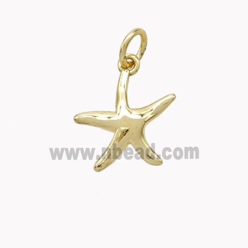 Copper Starfish Pendant Gold Plated