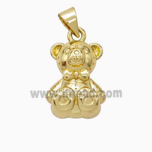 Copper Bear Pendant Gold Plated