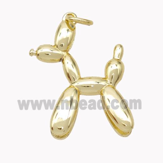 Copper Dog Pendant Gold Plated