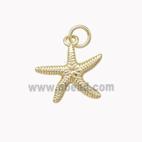 Copper Starfish Pendant Gold Plated