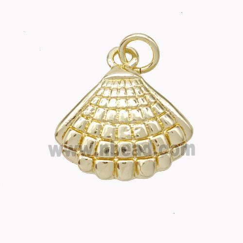 Copper Scallop Shell Pendant Gold Plated