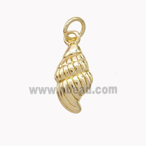 Copper Spiral Shell Pendant Gold Plated