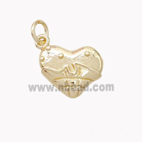 Copper Heart Pendant Gold Plated