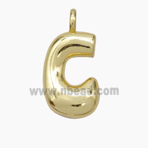 Copper Letter-C Pendant Gold Plated