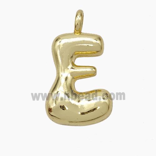 Copper Letter-E Pendant Gold Plated