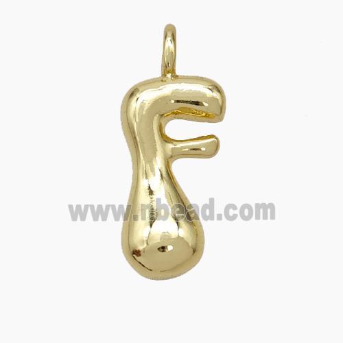 Copper Letter-F Pendant Gold Plated