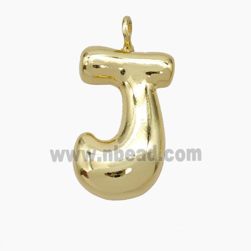 Copper Letter-J Pendant Gold Plated