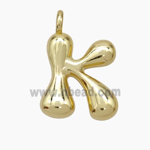 Copper Letter-K Pendant Gold Plated