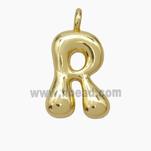 Copper Letter-R Pendant Gold Plated