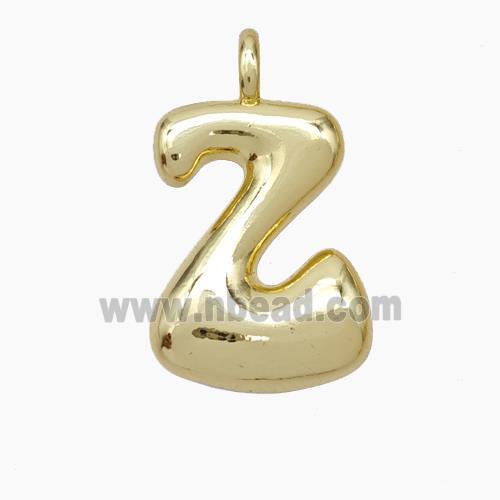 Copper Letter-Z Pendant Gold Plated