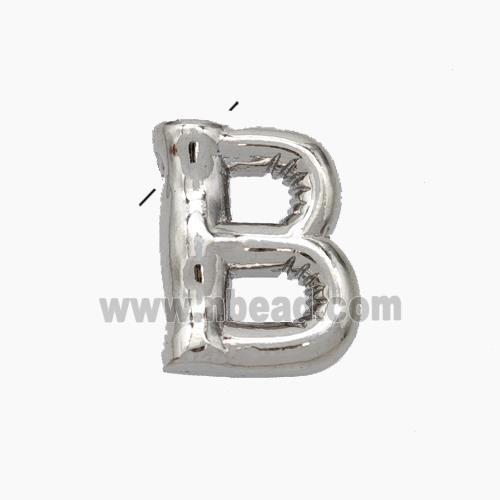 Copper Letter-B Pendant Platinum Plated