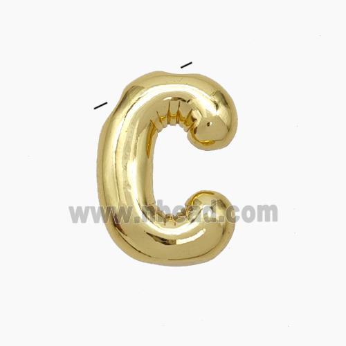 Copper Letter-C Pendant Gold Plated