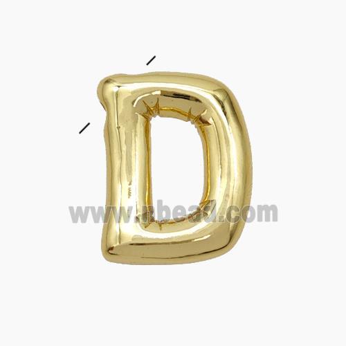 Copper Letter-D Pendant Gold Plated