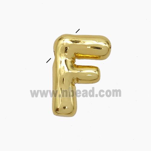 Copper Letter-F Pendant Gold Plated