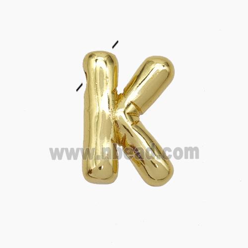 Copper Letter-K Pendant Gold Plated