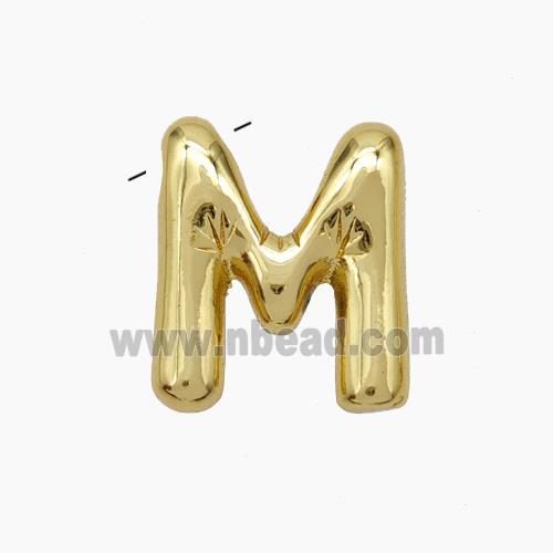 Copper Letter-M Pendant Gold Plated