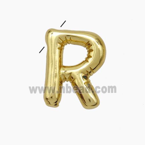 Copper Letter-R Pendant Gold Plated