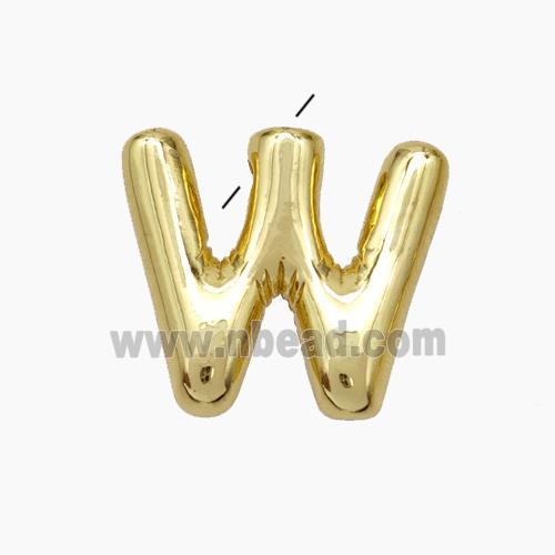 Copper Letter-W Pendant Gold Plated