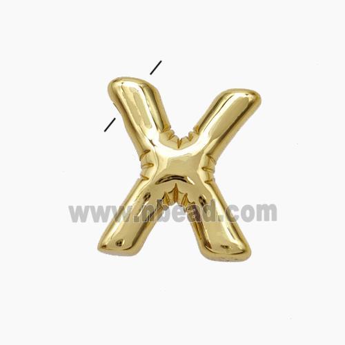 Copper Letter-X Pendant Gold Plated