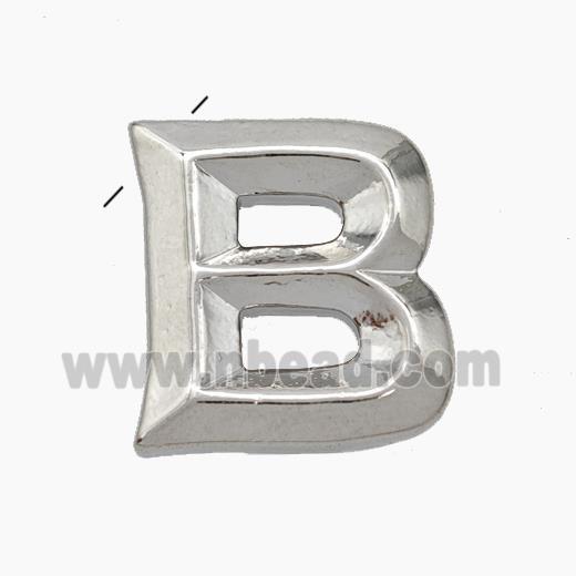 Copper Letter-B Pendant Platinum Plated