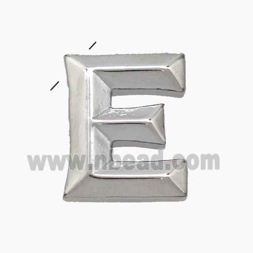 Copper Letter-E Pendant Platinum Plated