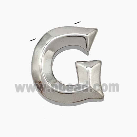 Copper Letter-G Pendant Platinum Plated