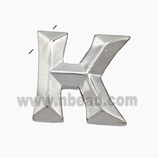 Copper Letter-K Pendant Platinum Plated