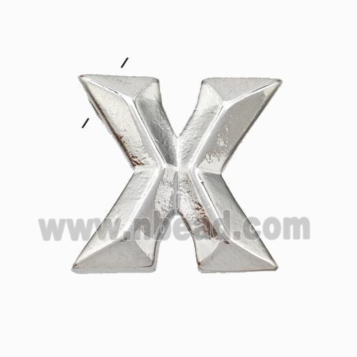 Copper Letter-X Pendant Platinum Plated