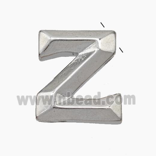 Copper Letter-Z Pendant Platinum Plated